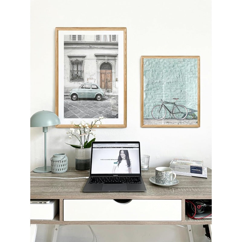 16x20 Solid Natural Oak Wood Picture Frame - Vintage Horizontal\u002FVertical Photo Frame with Optional Mat, Tabletop or Wall-Mountable Display, Plexiglass Protection, Holds 11x14 or 16x20 Photos, Home\u002FOffice Decor Gallery Frame for Photos, Artwork