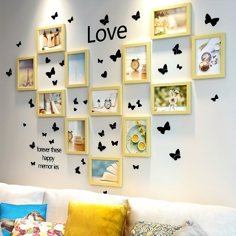 1pc Vintage-Style Photo Frame Wall Decor - Horizontal Rectangular Tabletop Hanging with \