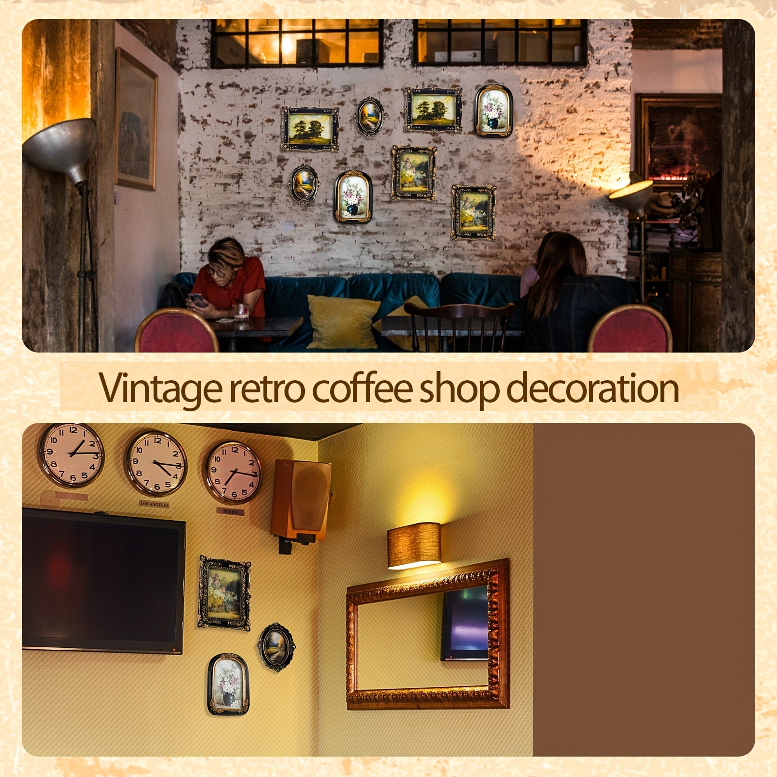 4pcs Elegant Black Gothic Picture Frame Set with Golden Accents - Victorian Antique Wall Hanging Frames for Gallery Display, Perfect for Home Decor, Photo Presentation|Classic Wall Art|Ornate Frames